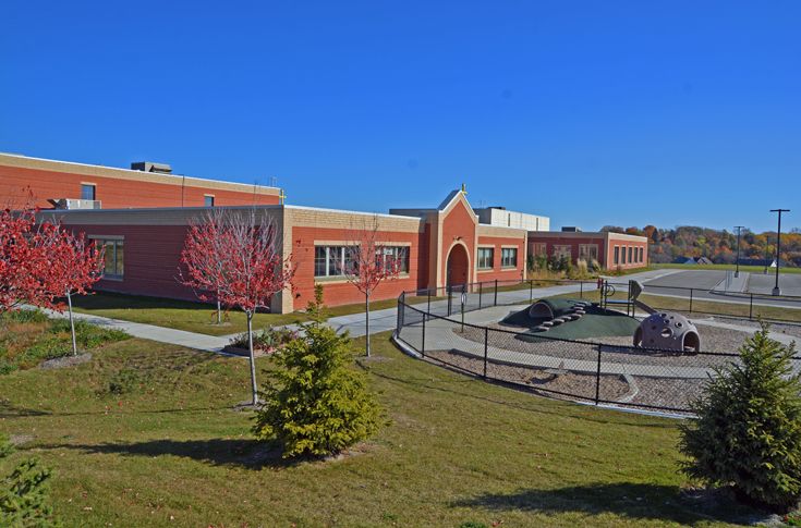 1/19Front entrance and playground